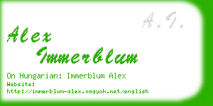 alex immerblum business card